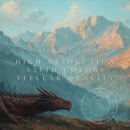 Fantasy Frame Tv Art, Digital Download Art for Frame Tv, Dragon Tv Art, Fantasy Book Frame Tv Art