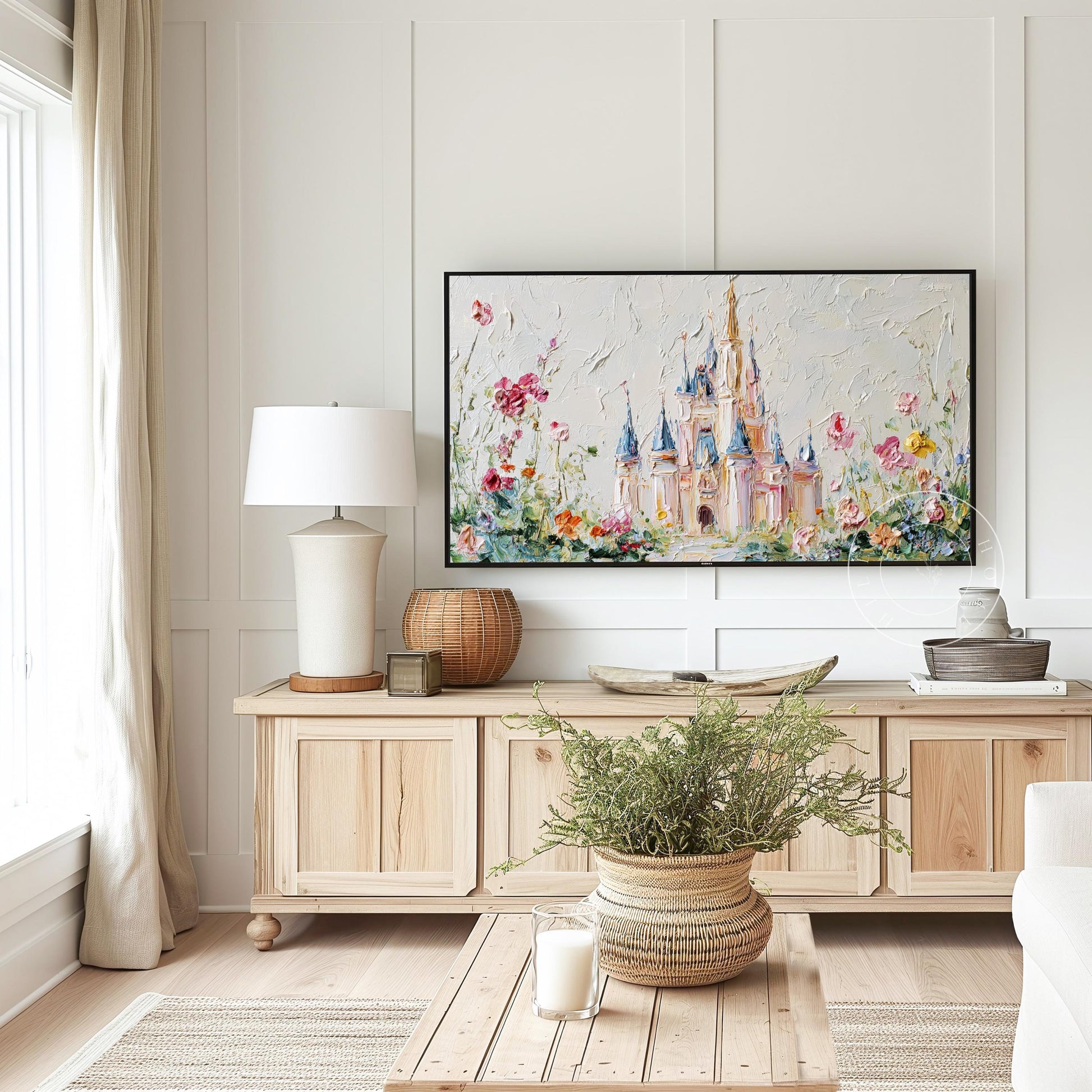 Castle Frame Tv Art, Digital Download Art for Frame Tv, Magical Tv Art, Princess Frame Tv Art, Fantasy Tv Art, Castle Painting
