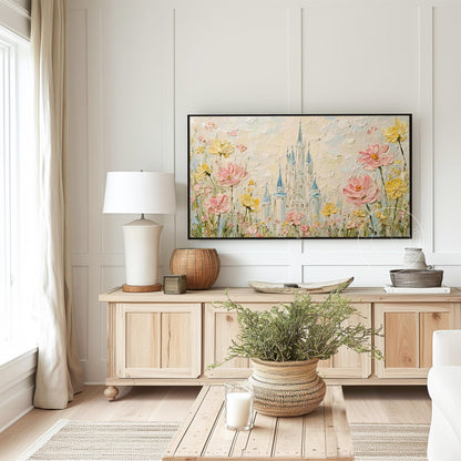 Castle Frame Tv Art, Digital Download Art for Frame Tv, Magical Tv Art, Princess Frame Tv Art, Fantasy Tv Art, Castle Painting