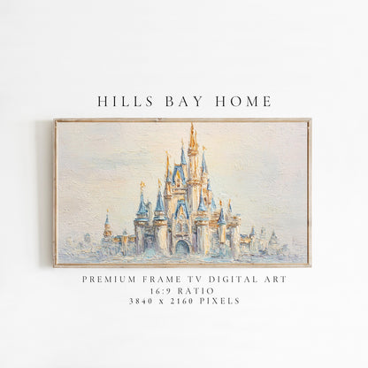 Castle Frame Tv Art, Digital Download Art for Frame Tv, Magical Tv Art, Princess Frame Tv Art, Fantasy Tv Art, Castle Painting