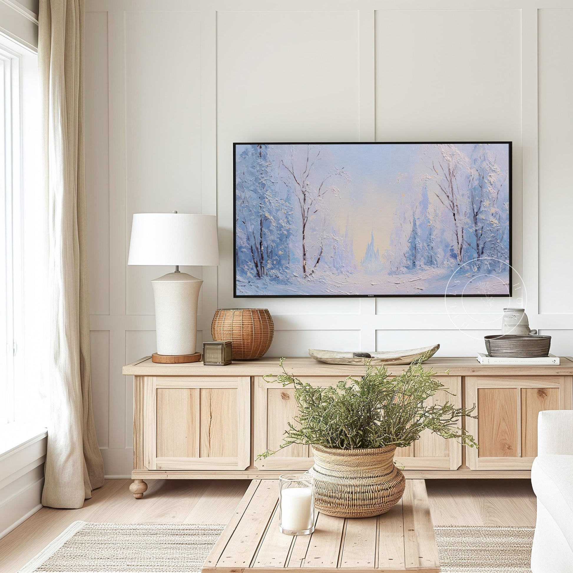 Ice Castle Frame Tv Art, Digital Download Art for Frame Tv, Magical Tv Art, Ice Princess Frame Tv Art, Fantasy Tv Art, Castle Painting