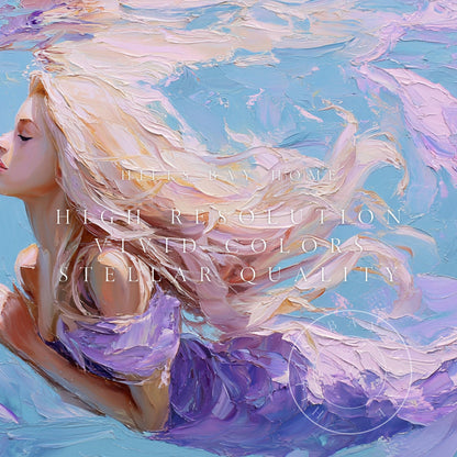 Mermaid Frame Tv Art, Digital Download Art for Frame Tv, Magical Tv Art, Coastal Frame Tv Art, Underwater Tv Art, Beach Tv Art
