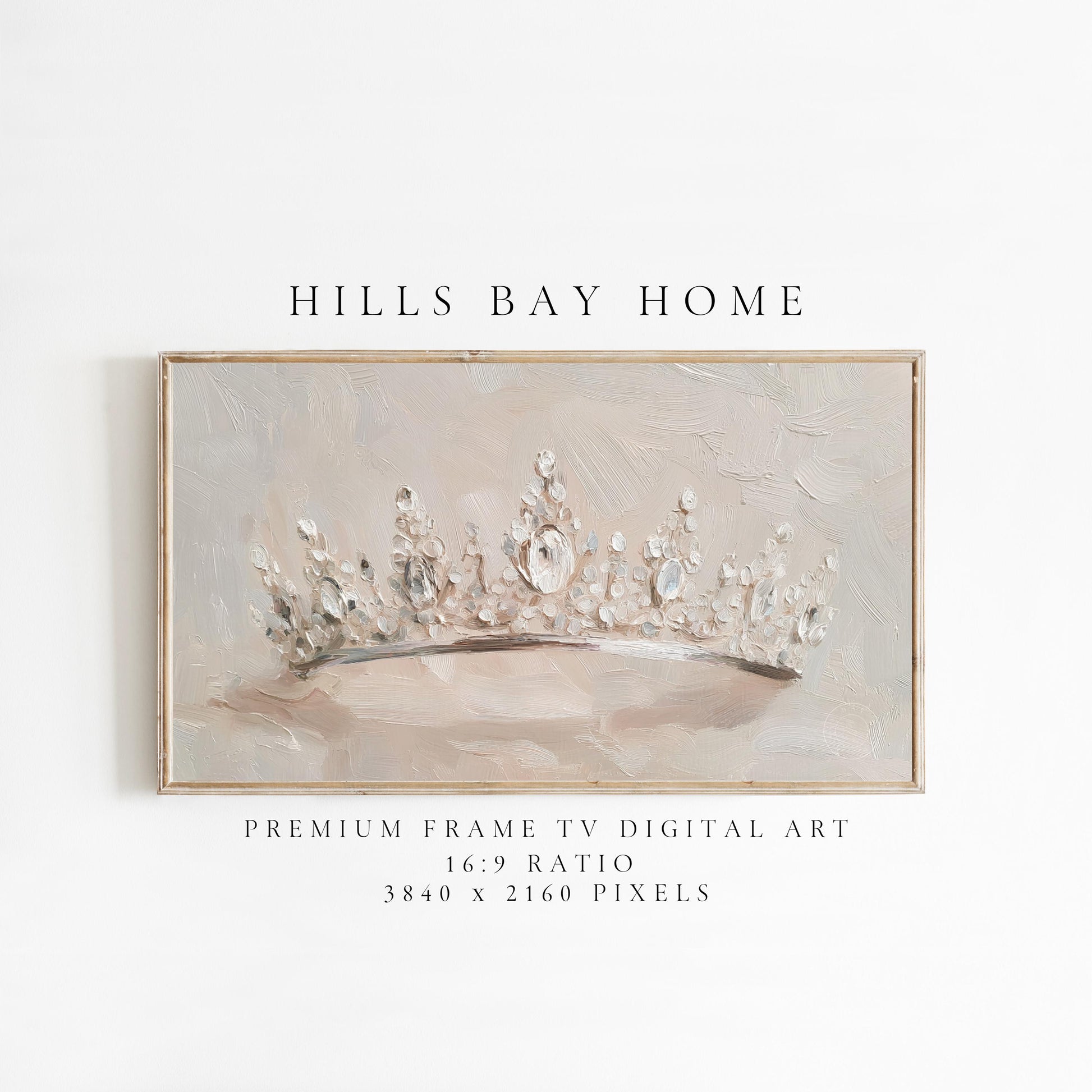 Crown Frame Tv Art, Digital Download Art for Frame Tv, Magical Tv Art, Princess Frame Tv Art, Tiara Tv Art, Bridal Tv Art