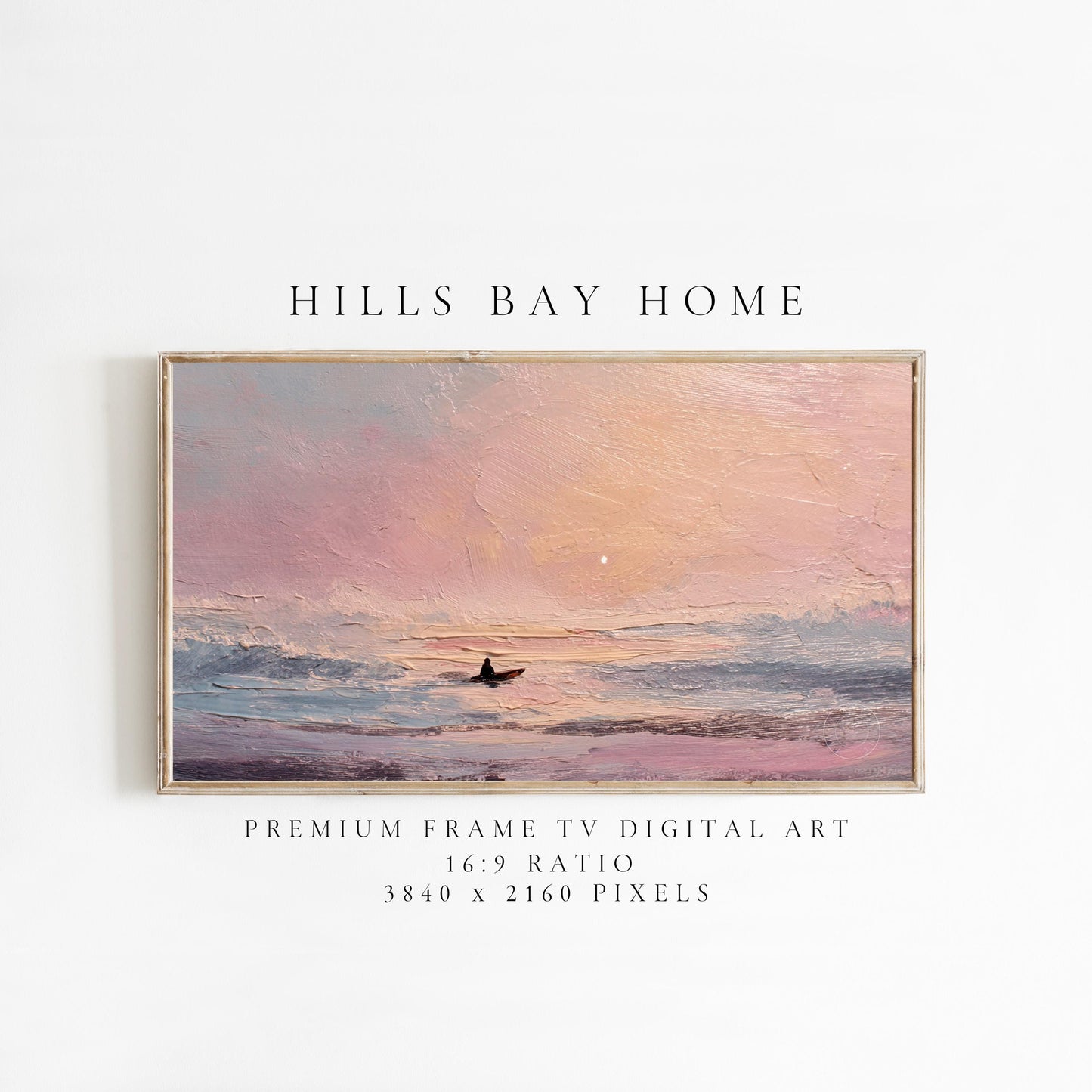 Surfer Frame Tv Art, Digital Download Art for Frame Tv, Beach Tv Art, Coastal Frame Tv Art, Ocean Tv Art