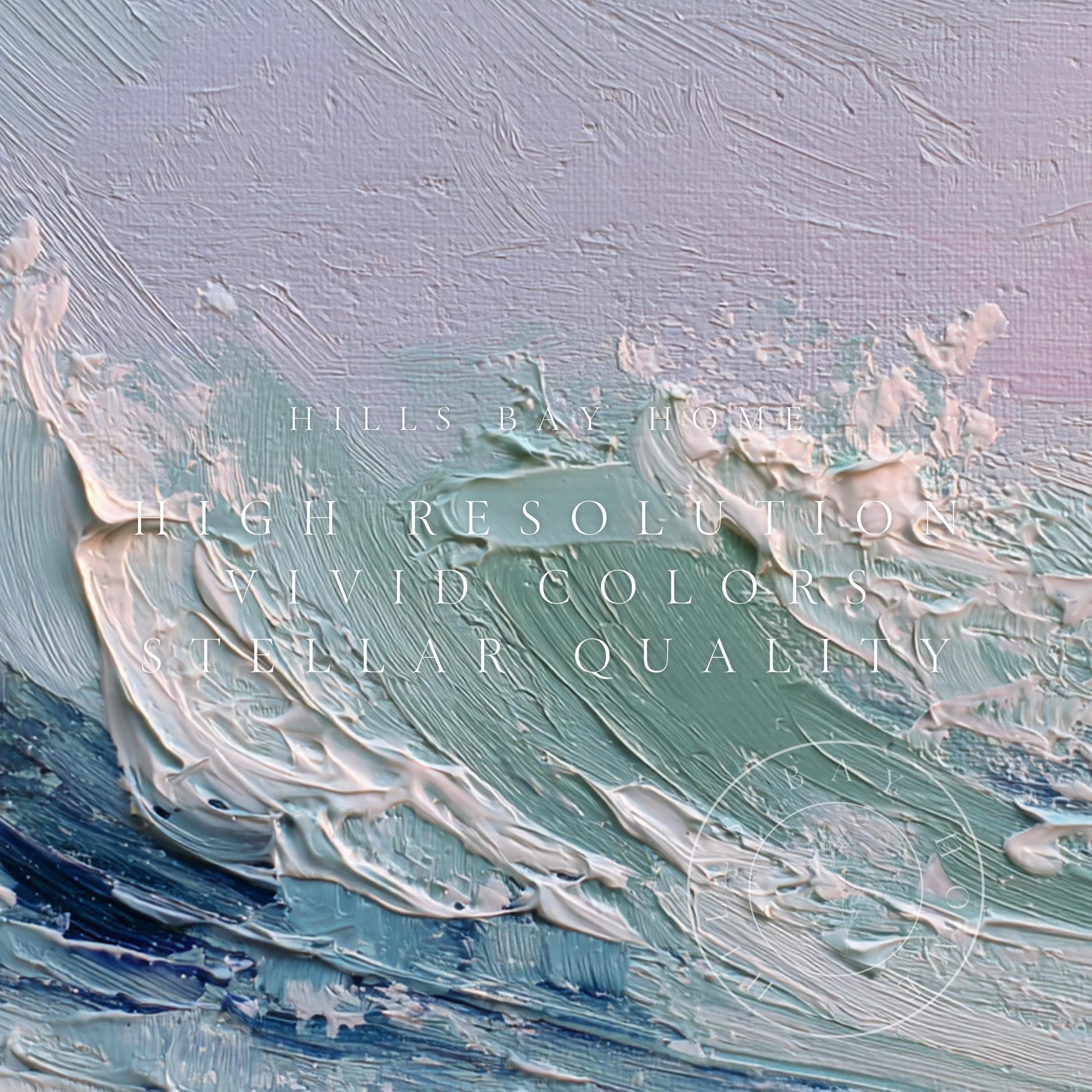 Abstract Waves Frame Tv Art, Digital Download Art for Frame Tv, Ocean Tv Art, Coastal Tv Art, Oil Painting Frame Tv Art, Instant Download