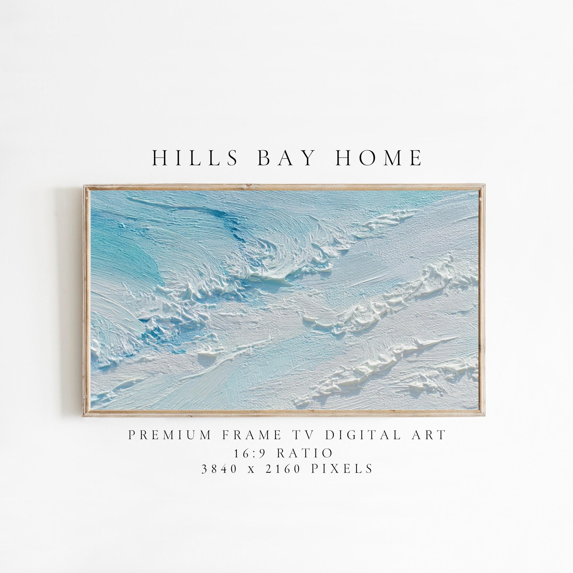 Abstract Ocean Frame Tv Art, Digital Download Art for Frame Tv, Sea Tv Art, Coastal Tv Art, Oil Painting Frame Tv Art, Instant Download