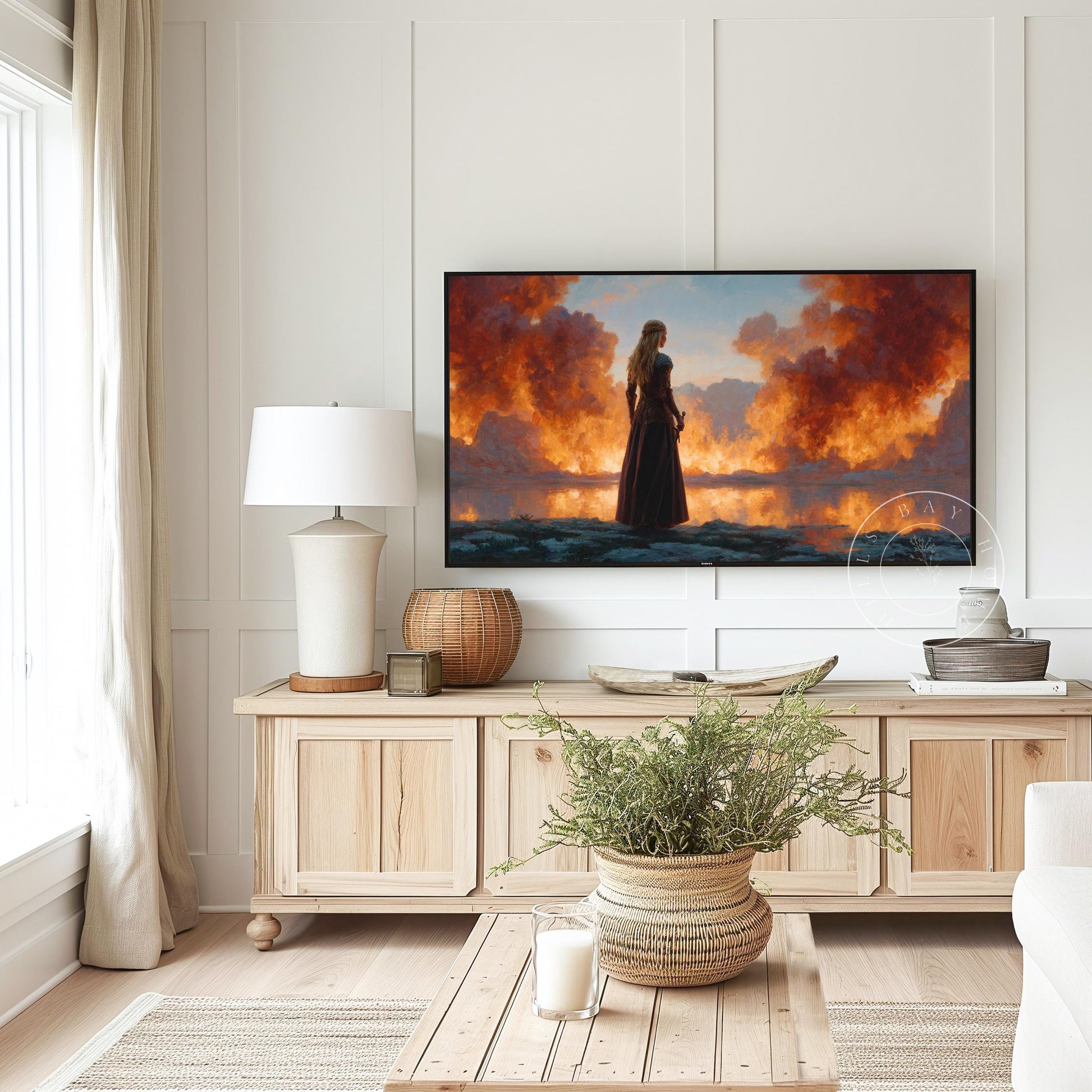 Fantasy Frame Tv Art, Digital Download Art for Frame Tv, Warrior Princess Tv Art, Fantasy Book Frame Tv Art, Kingdom Tv Art